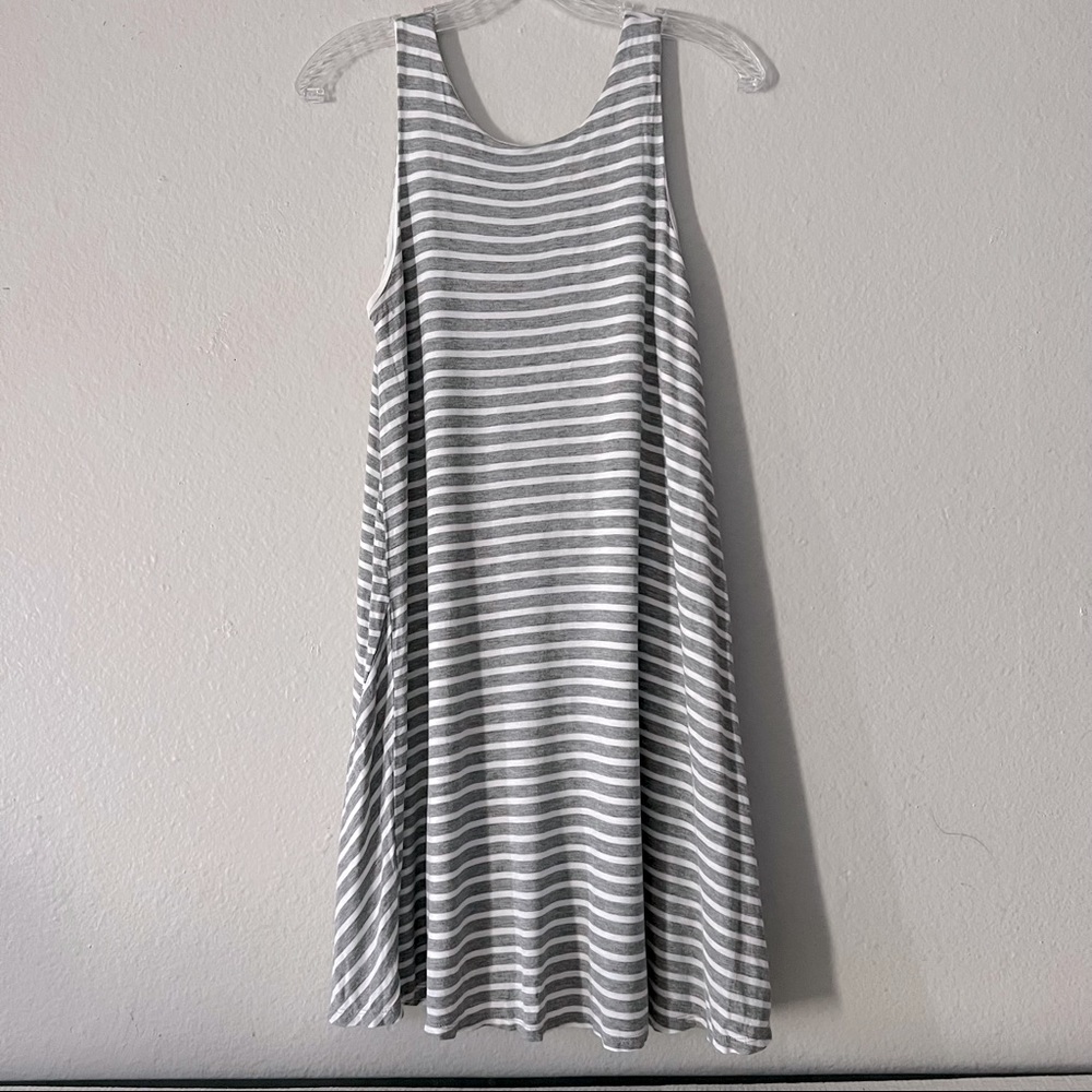 BDG Gray & White Stripe Dress Medium